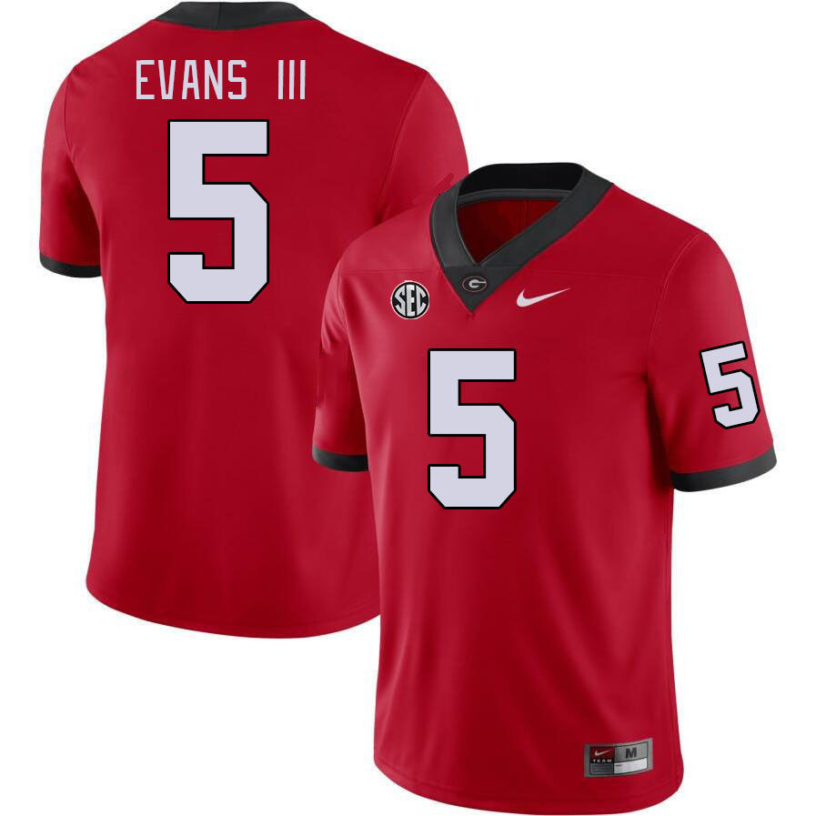 Men #5 Anthony Evans III Georgia Bulldogs College Football Jerseys Stitched-Red